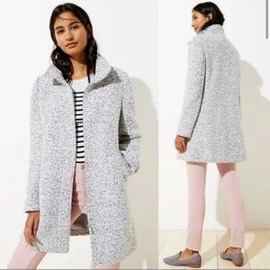 The LOFT Boucle Marled moto coat